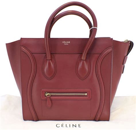 celine mini luggage bag red|Celine mini luggage tote .